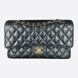 Chanel Black Caviar Quilted Medium Flap Bag